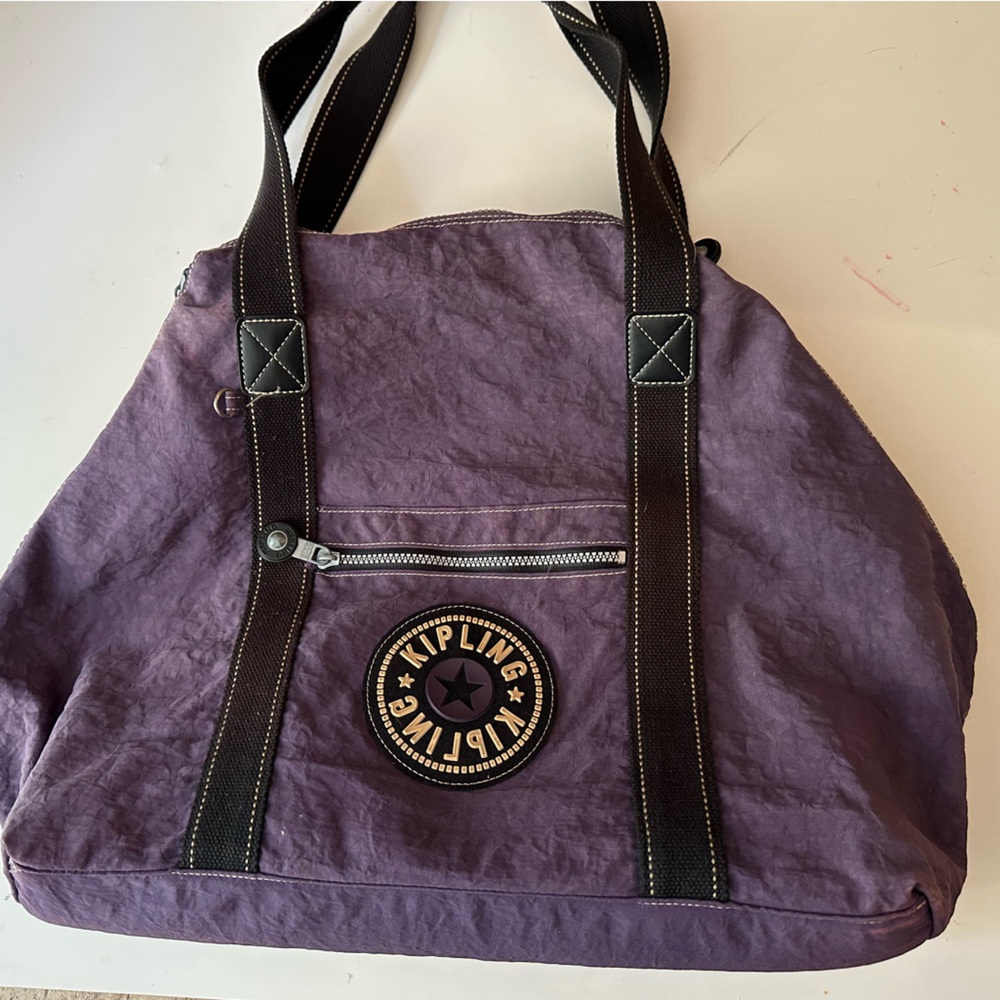 Kipling Duffel Bag in Purple Tote Vintage
